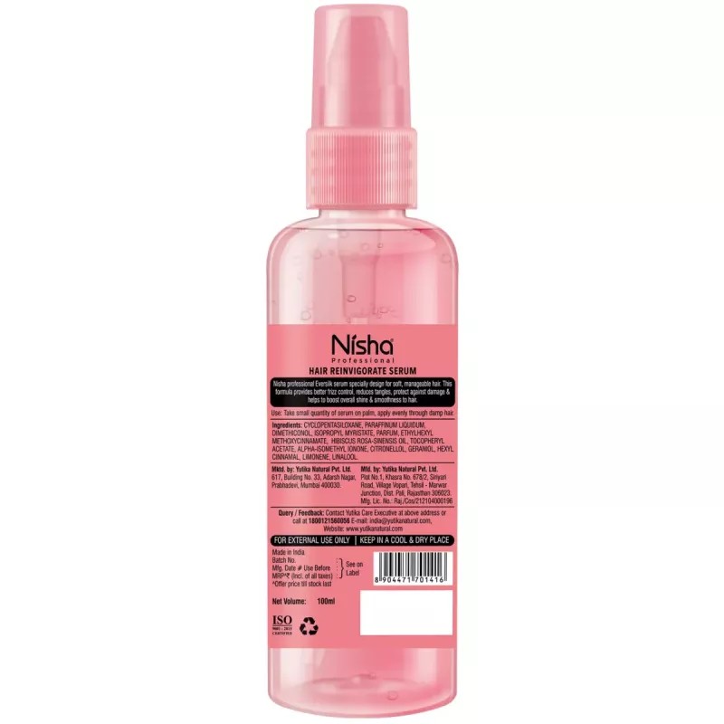 Nisha Eversilk Hair Serum Pink Hibiscus (100ml)