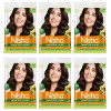 Nisha Creme Hair Color 2.0 Orignal Black (Colorant 20g + Developer 20ml) (1Pack, Pack of 6)
