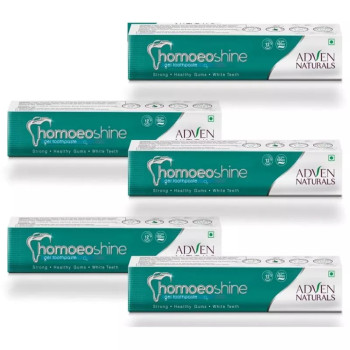 Adven Homoeoshine Toothpaste Gel (100g, Pack of 5)