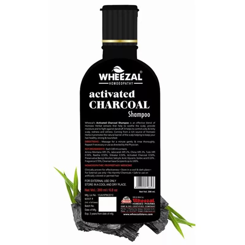 Wheezal Activated Charcoal Shampoo (100ml)