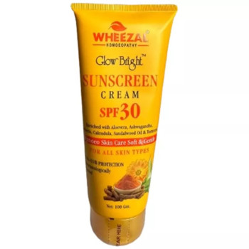 Wheezal Glow Bright Sunscreen Cream SPF30 (100g)