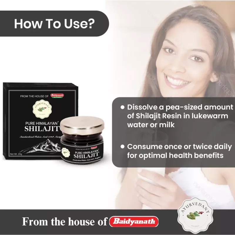 Baidyanath Ayurvedant Pure Himalayan Shilajit (20g)