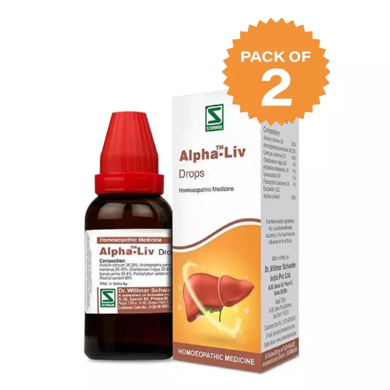 Willmar Schwabe India Alpha Liv Drops (30ml, Pack of 2)