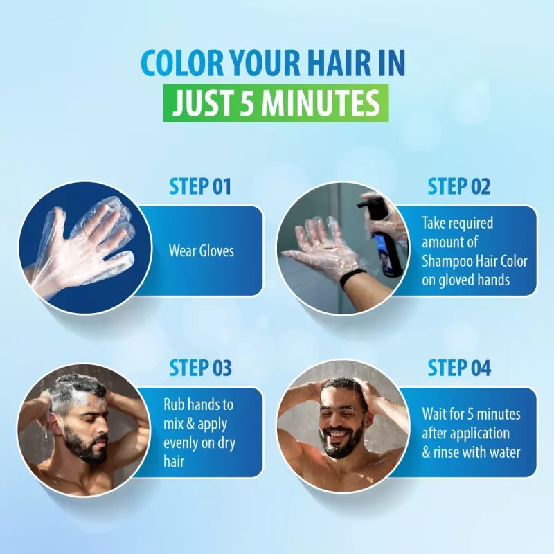 Nisha 5 Minutes Shampoo Hair Colour Dark Brown And Argan Oil Hair Serum (Shampoo 180ml + Oil Serum 100ml) (1Pack)