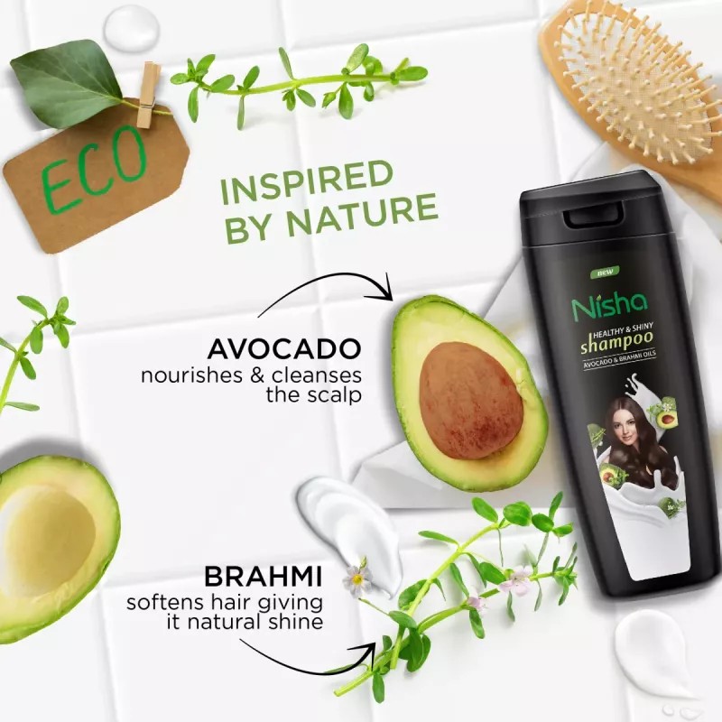 Nisha Avocado & Brahmi Oils Shampoo (340ml)