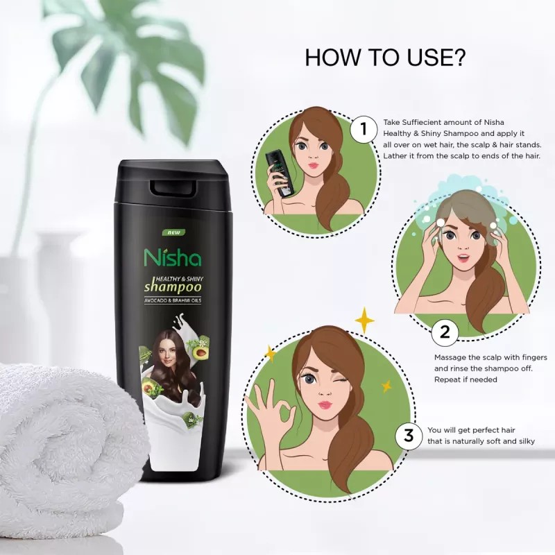 Nisha Avocado & Brahmi Shampoo And Conditioner Combo (Each 180ml) (1Pack)