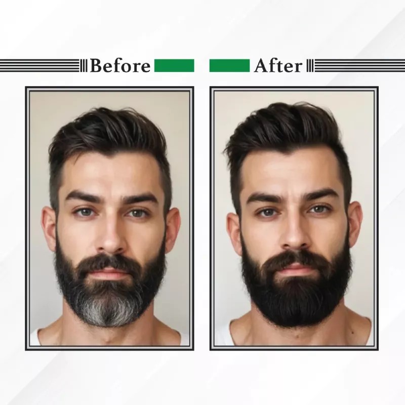 Nisha Beard Cream Color For Men 101 Original Black (Developer 60g + Colorant 60ml) (120g)