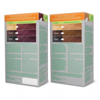 Nisha Creme Hair Color Combo Burgundy And Golden Blonde (Each (Color Cream 60g + Developer 60 + Conditioner 6ml) (1Pack)