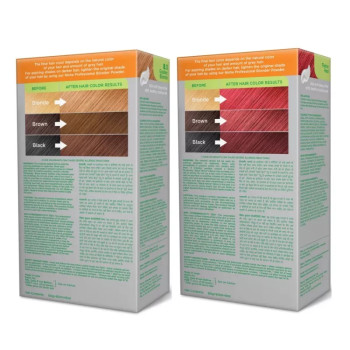 Nisha Creme Hair Color Combo Golden Blonde And Flame Red (Each (Color Cream 60g + Developer 60 + Conditioner 6ml) (1Pack)
