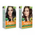 Nisha Creme Hair Color Combo Natural Black And Dark Brown (Each (Color Cream 60g + Developer 60 + Conditioner 6ml) (1Pack)