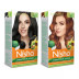 Nisha Creme Hair Color Combo Natural Black And Golden Brown (Each (Color Cream 60g + Developer 60 + Conditioner 6ml) (1Pack)