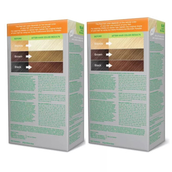 Nisha Creme Hair Color Combo Ultra Blonde And Light Blonde (Each (Color Cream 60g + Developer 60 + Conditioner 6ml) (1Pack)