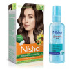 Nisha Creme Hair Color Dark Brown And Pro Vitamin Hair Serum (Hair Color Developer 60g + Colorant 60ml + Conditioner 6ml) + 100ml Serum) (1Pack)