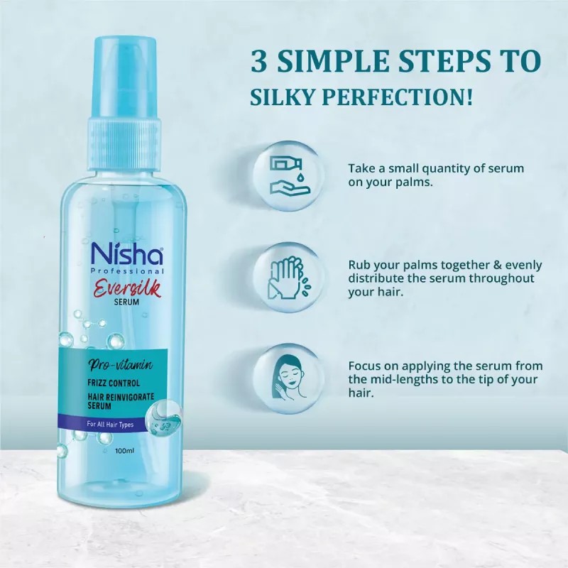 Nisha Creme Hair Color Golden Blonde And Pro Vitamin Hair Serum (Hair Color Developer 60g + Colorant 60ml + Conditioner 6ml) + 100ml Serum) (1Pack)