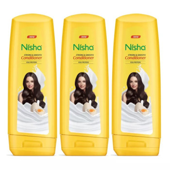 Nisha Egg Protein Conditioner (Bottle) (80ml, Pack of 3)