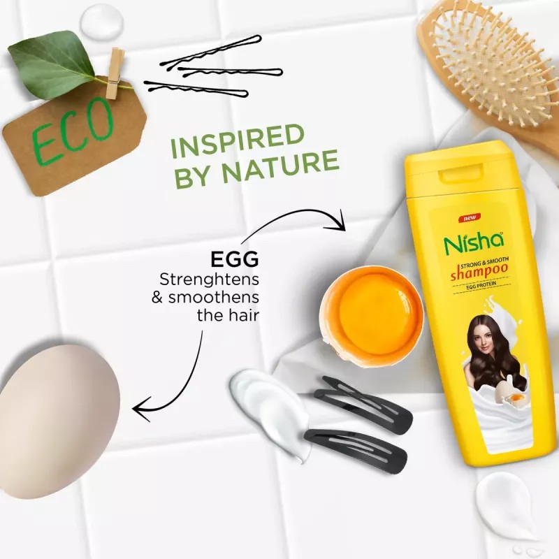 Nisha Egg Protein Shampoo And Conditioner Combo (Each 180ml) (1Pack)