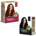 Nisha Henna Based Hair Color Natural Black And Red Brown Combo (Natural Black 1 Carton Contain 6 N Each 10g + Red Brown 1 Carton Contain 6 N Each 15g) (1Pack)