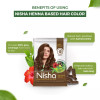Nisha Henna Based Hair Color Natural Brown Powder (10g, Pack of 10)