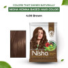 Nisha Henna Based Hair Color Natural Brown Powder (10g, Pack of 10)