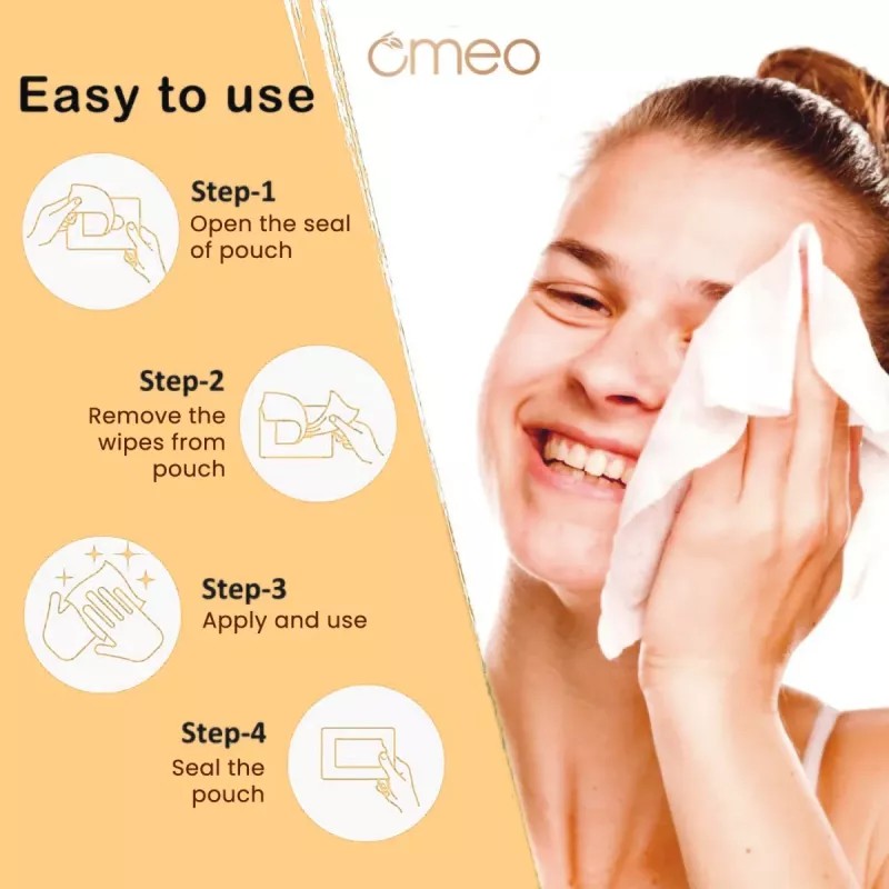 Omeo Calendula Refreshing Wipes (15cmX20cm) (25pcs, Pack of 2)