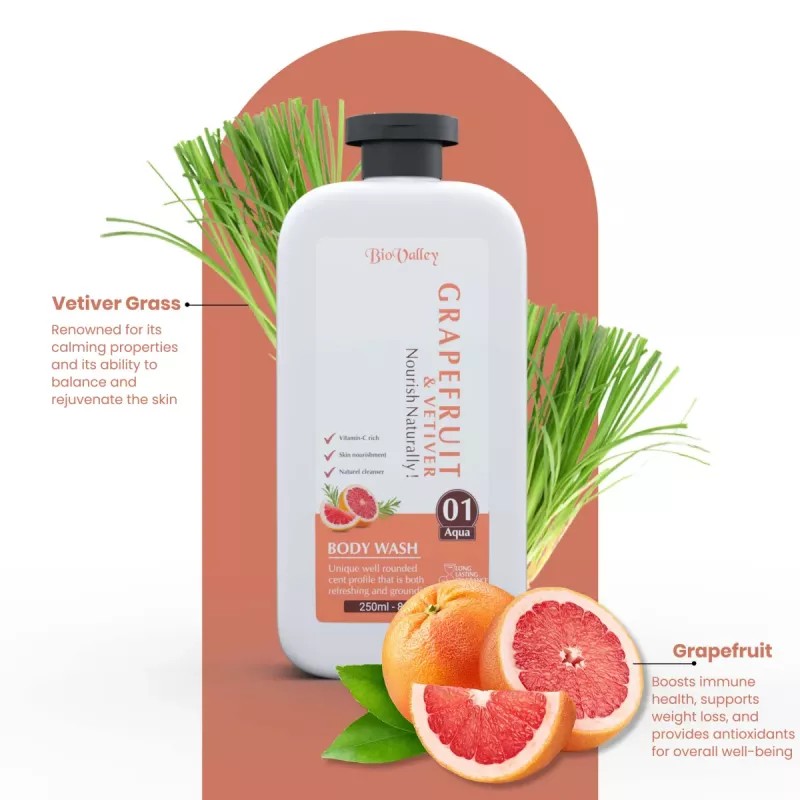 Bio Valley Grapefruit & Vetiver Body Wash (250ml)