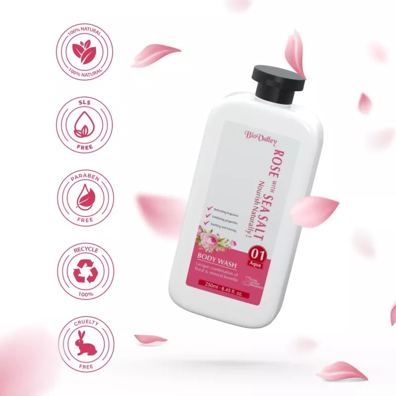 Bio Valley Rose With Sea Salt Body Wash (250ml)