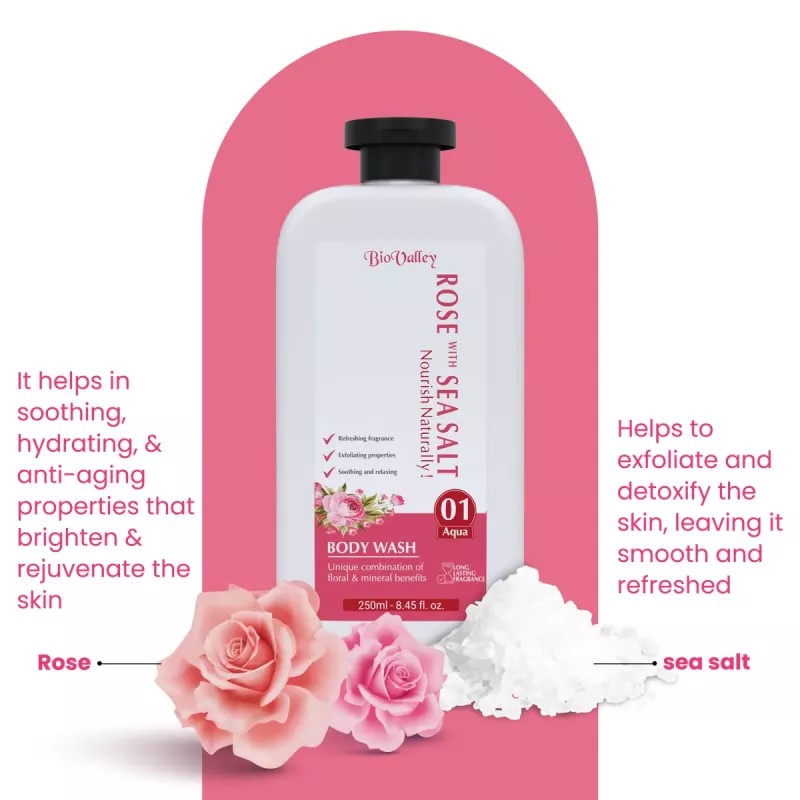 Bio Valley Rose With Sea Salt Body Wash (250ml)