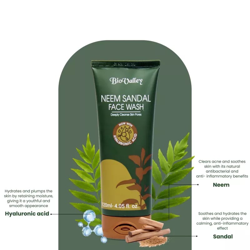 Bio Valley Neem Sandal Face Wash (120ml)