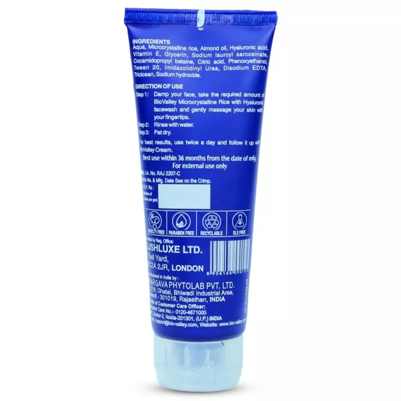 Bio Valley Microcrystalline Rice Face Wash (100g)