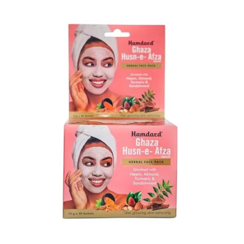 Hamdard Ghaza Husn E Afza Herbal Face Pack Sachet (Each 15g) (20Sachet)