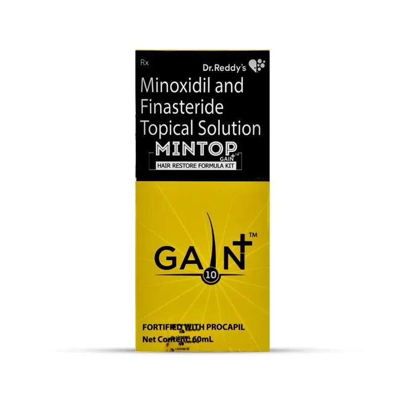 Dr Reddy Mintop Gain Hair Restore Formula Kit (10% w/v,0.1% w/v) (60ml)