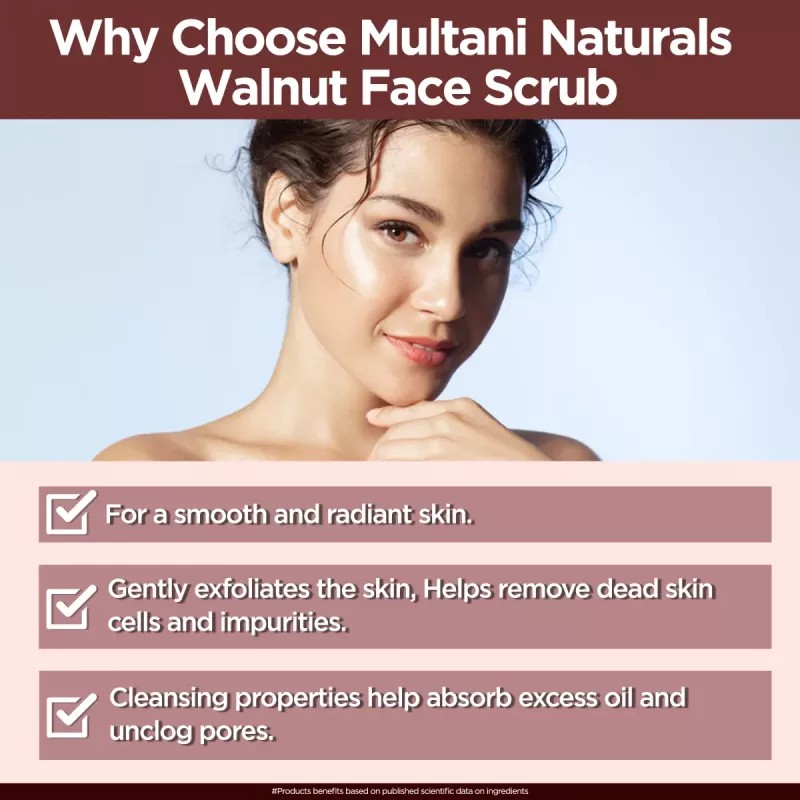 Multani Naturals Walnut Face Scrub (125ml)