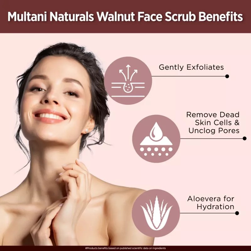 Multani Naturals Walnut Face Scrub (125ml)
