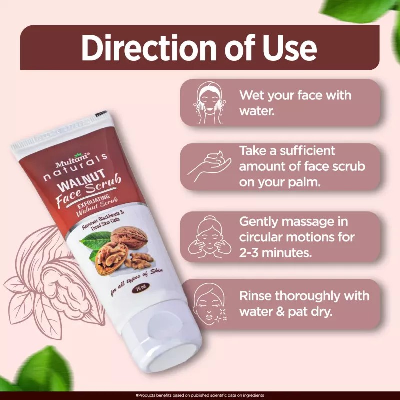 Multani Naturals Walnut Face Scrub (75ml)