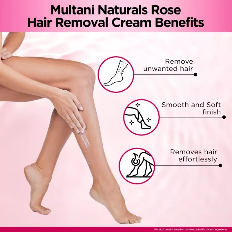 Multani Naturals Rose Hair Removal Cream (30ml)