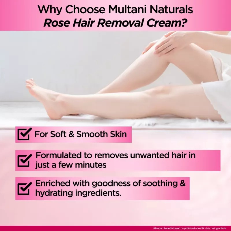 Multani Naturals Rose Hair Removal Cream (30ml)