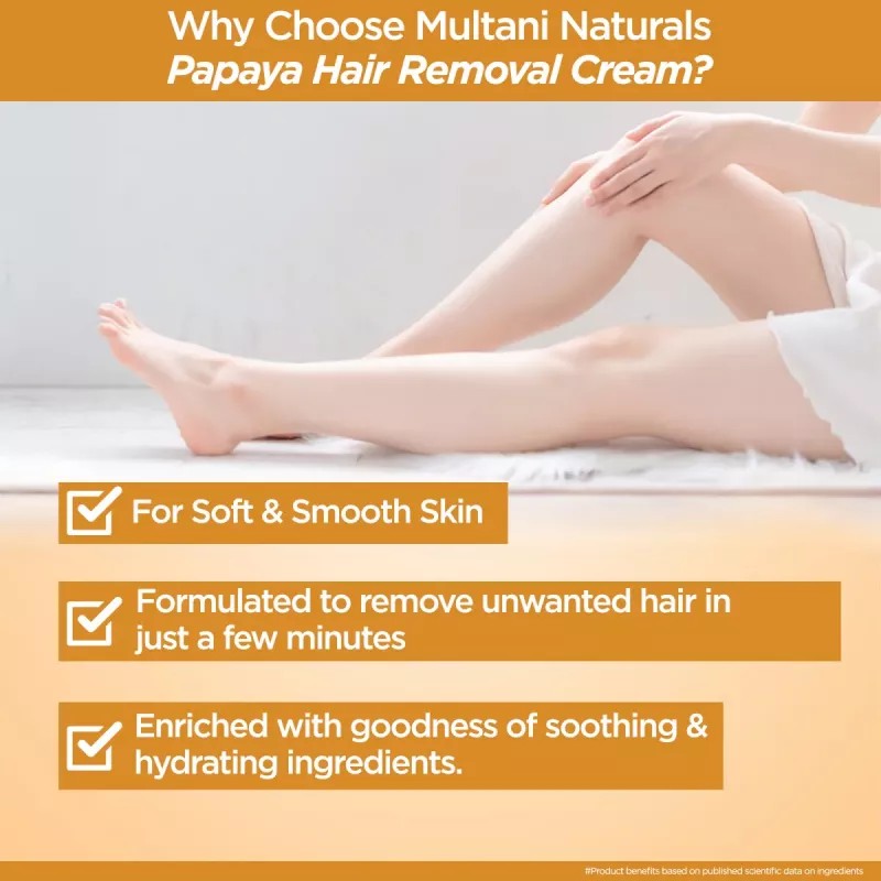 Multani Naturals Papaya Hair Removal Cream (30ml)