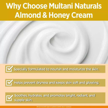 Multani Naturals Almond & Honey Nourishing Cream (500ml)