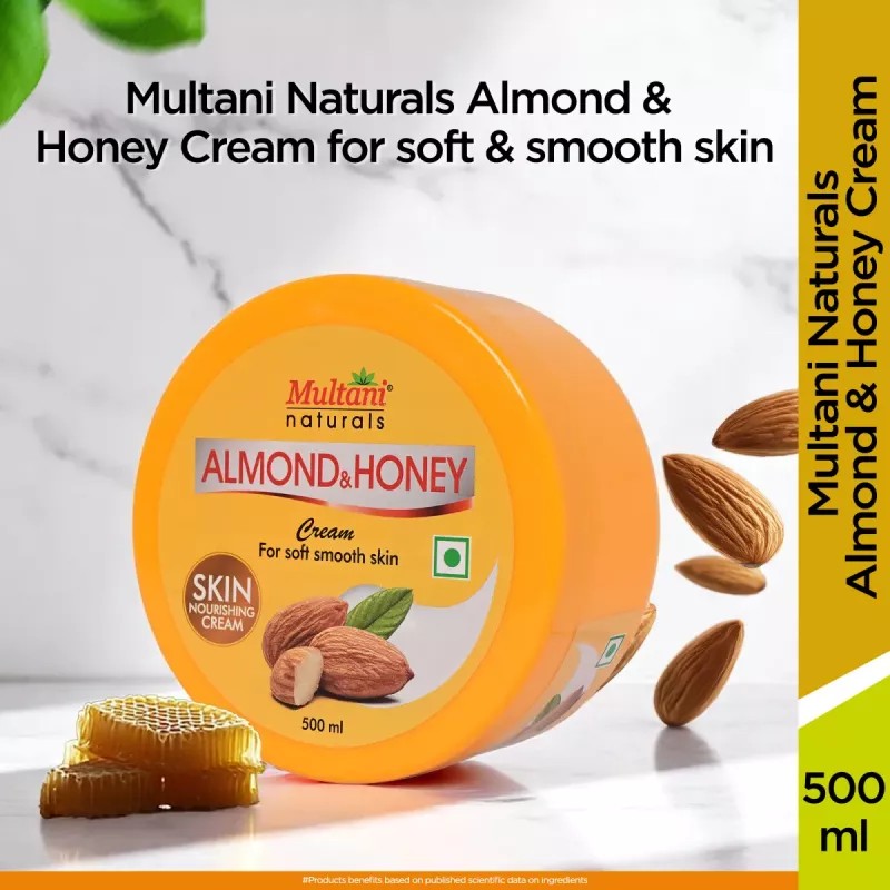Multani Naturals Almond & Honey Nourishing Cream (500ml)
