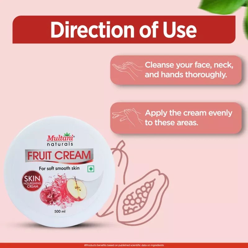 Multani Naturals Fruit Skin Cream (500ml)