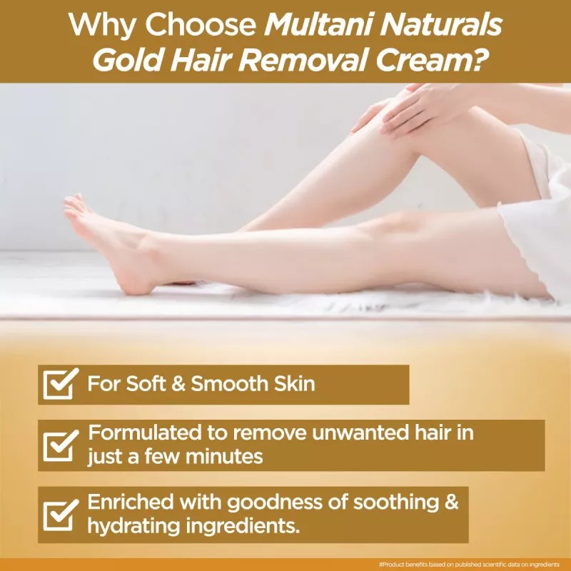 Multani Naturals Gold Hair Removal Cream (30ml)