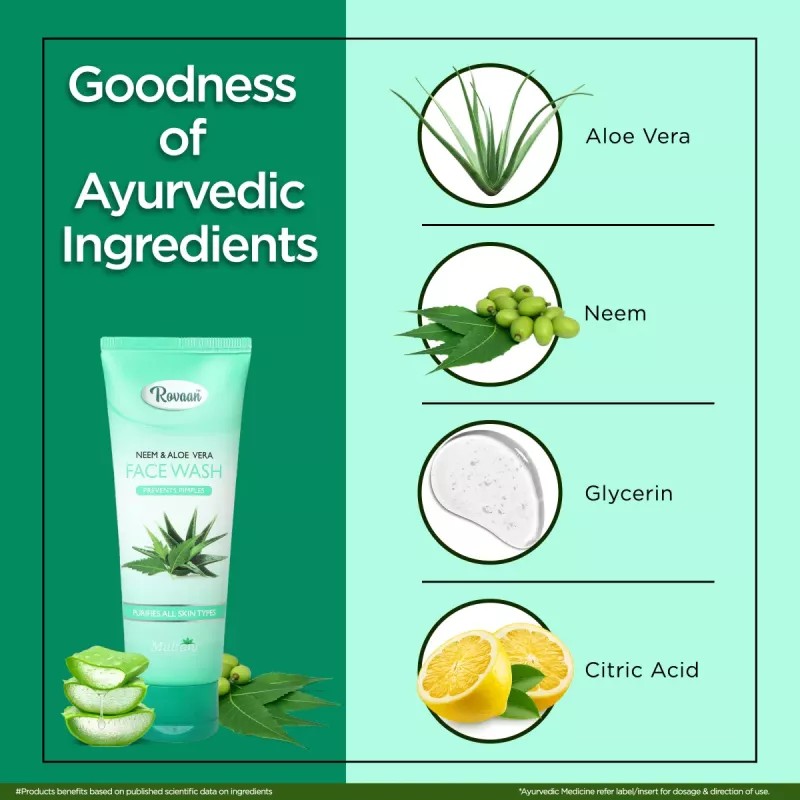 Multani Rovaan Neem & Aloe Vera Face Wash (100ml)