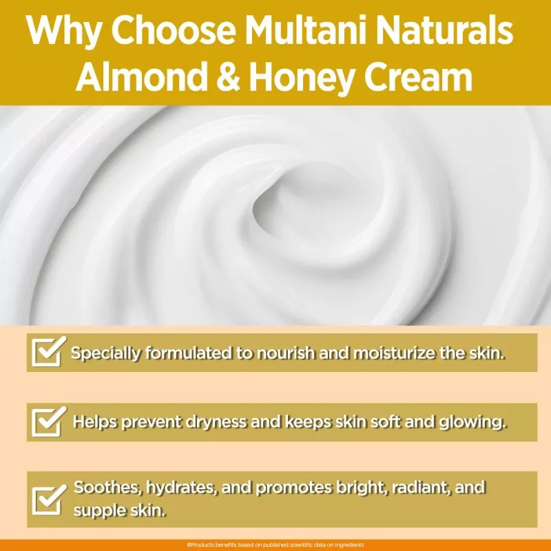 Multani Naturals Almond & Honey Cream (100ml)