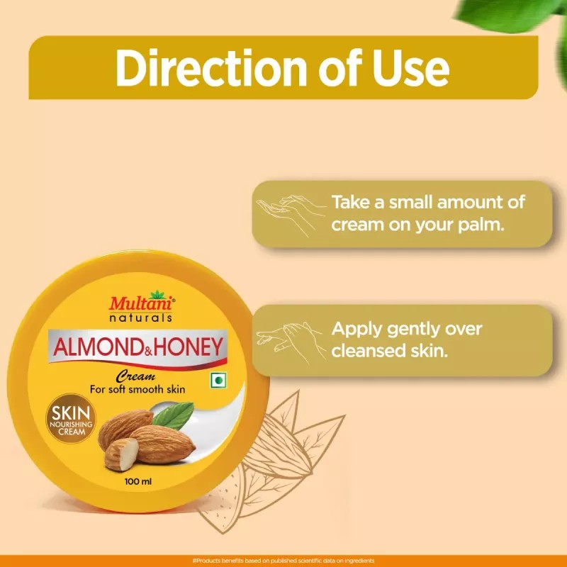 Multani Naturals Almond & Honey Cream (100ml)