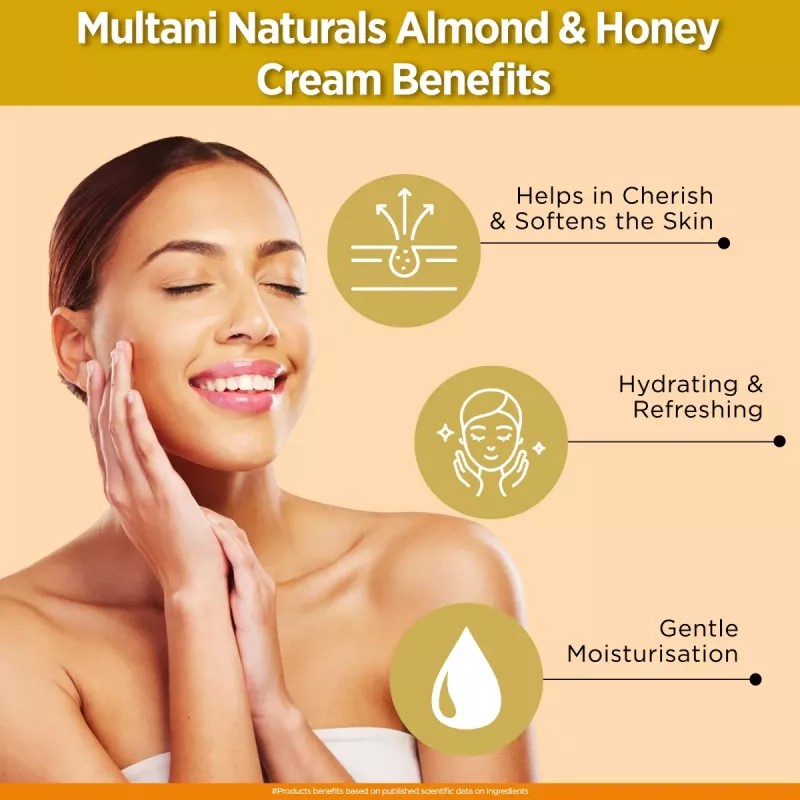 Multani Naturals Almond & Honey Cream (100ml)