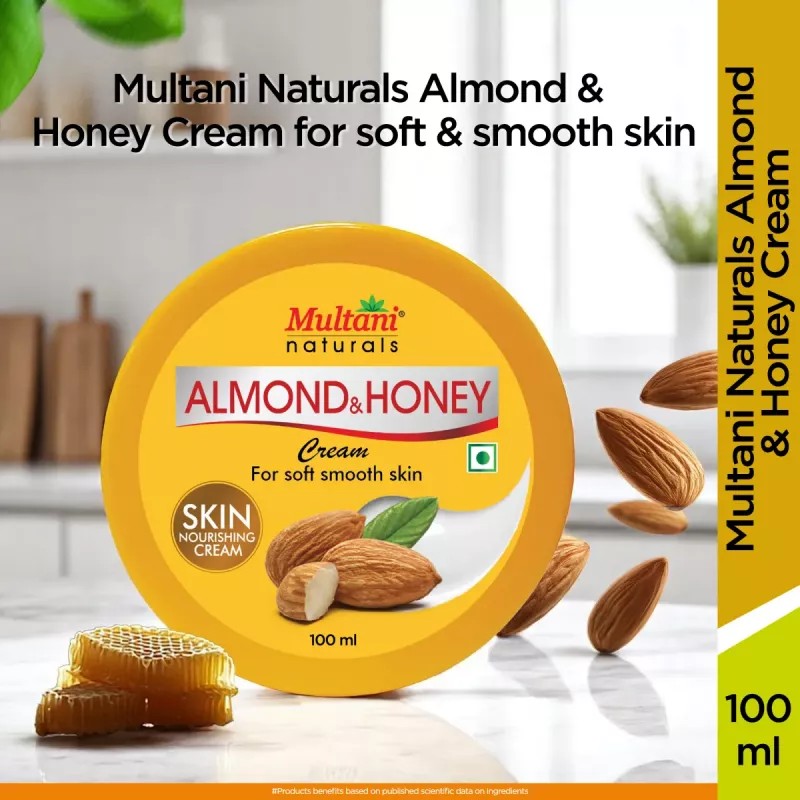 Multani Naturals Almond & Honey Cream (100ml)