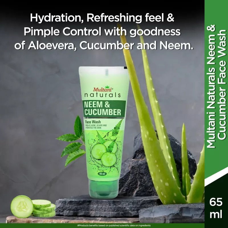Multani Naturals Neem & Cucumber Face Wash (65ml)