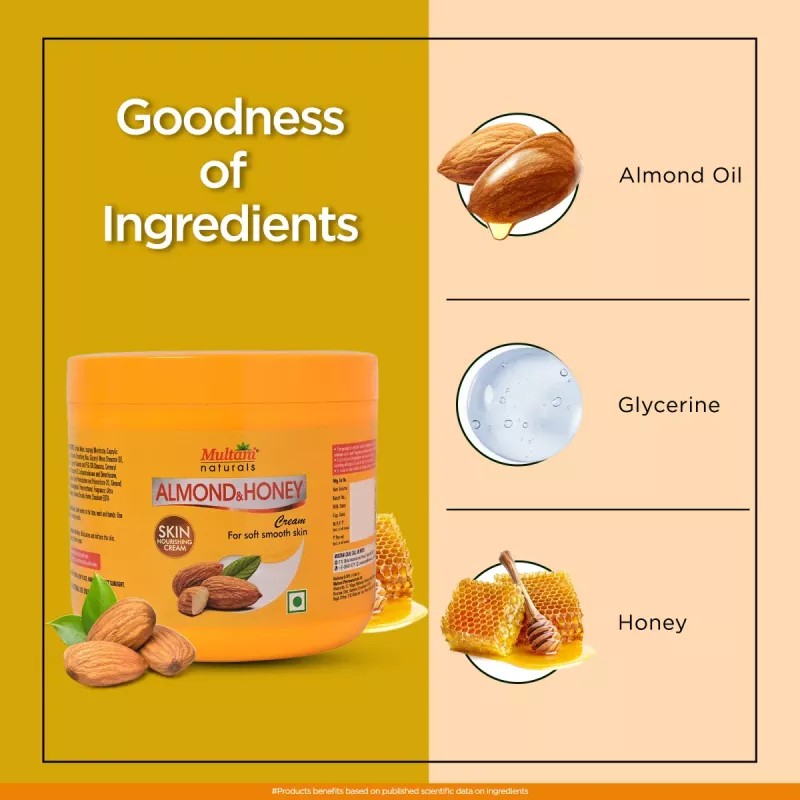 Multani Naturals Almond & Honey Cream (750ml)