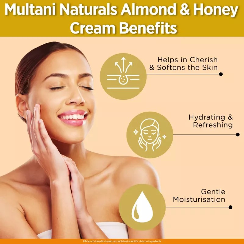 Multani Naturals Almond & Honey Cream (750ml)