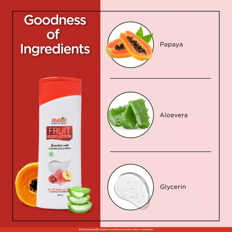 Multani Naturals Fruit Body Lotion (Buy 1 Get 1 Free) (100ml)